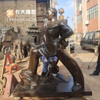 长大雕塑 铸铜人物雕塑
