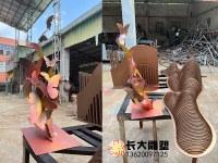 广东专业制作蝴蝶不锈钢动物雕塑 